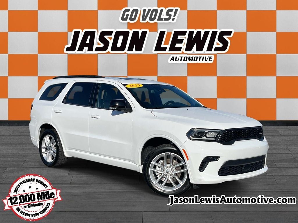 2023 Dodge Durango GT Plus in White — front three-quarter view