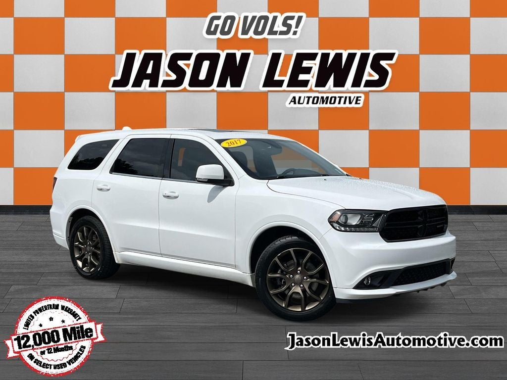 2017 Dodge Durango R/T in White — front three-quarter view