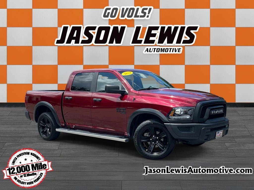 2024 RAM 1500 Classic Warlock in Red — front three-quarter view