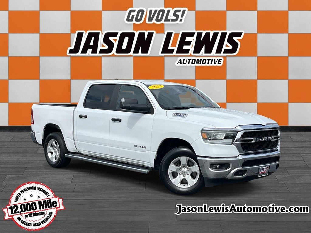 2023 RAM 1500 Big Horn/Lone Star in Bright White Clearcoat — front three-quarter view