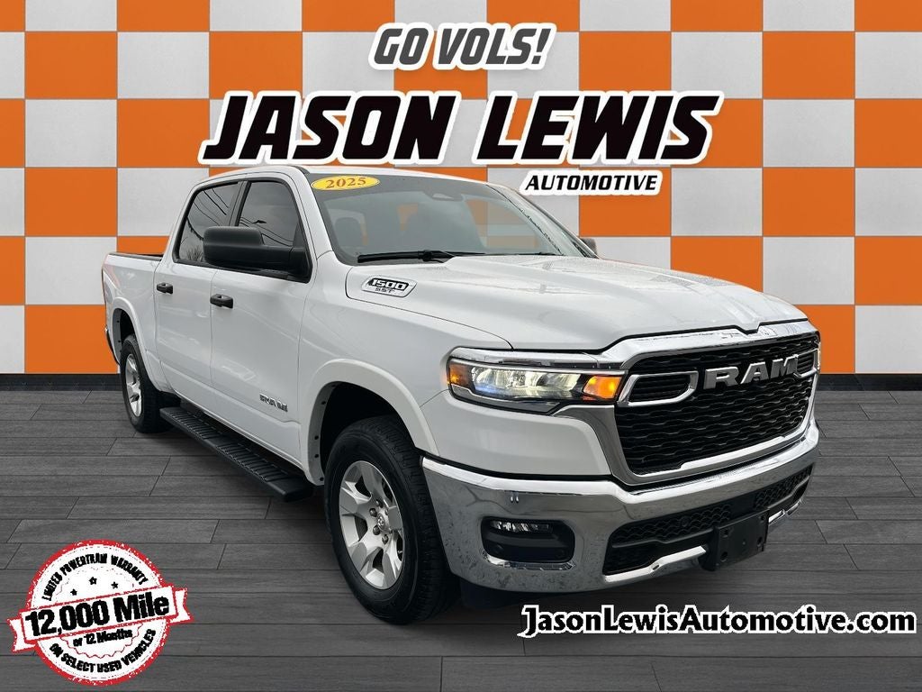 2025 RAM 1500 Big Horn/Lone Star in Bright White Clearcoat — front three-quarter view