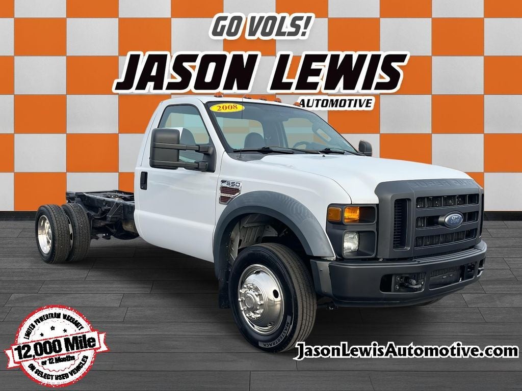 2008 Ford F-550SD XL DRW in Oxford White Clearcoat — front three-quarter view