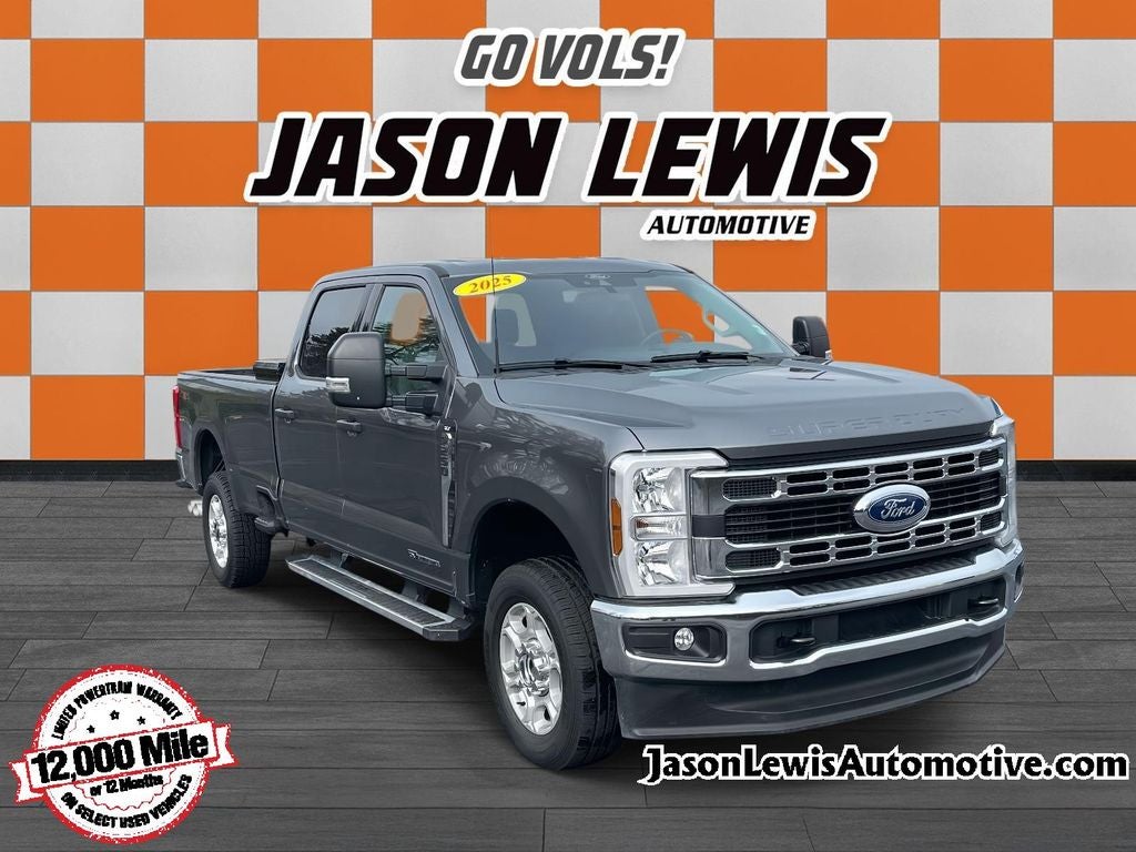 2025 Ford F-250SD XLT in Gray Metallic — front three-quarter view