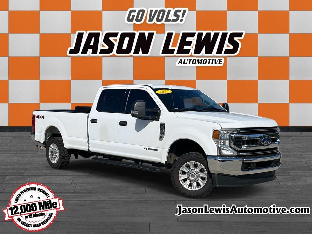 2022 Ford F-350SD XLT in Oxford White — front three-quarter view