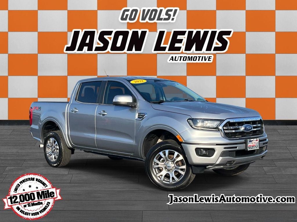 2021 Ford Ranger Lariat in Silver Metallic — front three-quarter view