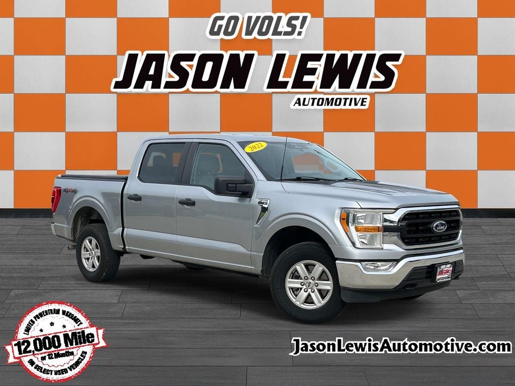 2022 Ford F-150 XLT in Silver Metallic — front three-quarter view