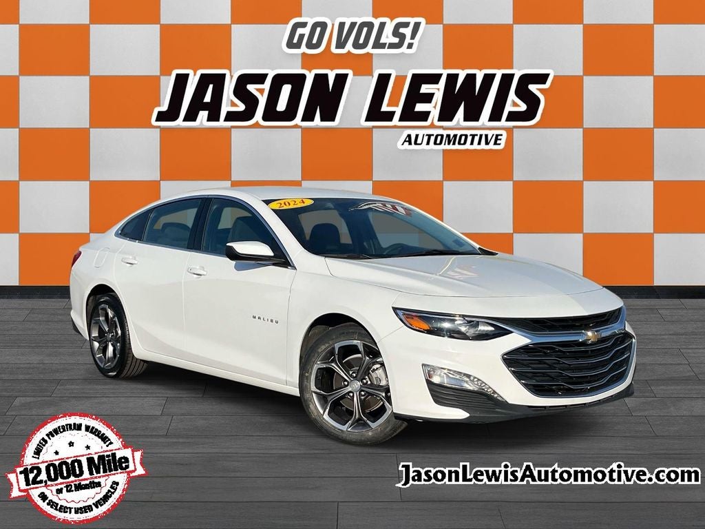 2024 Chevrolet Malibu LT 1LT in Summit White — front three-quarter view