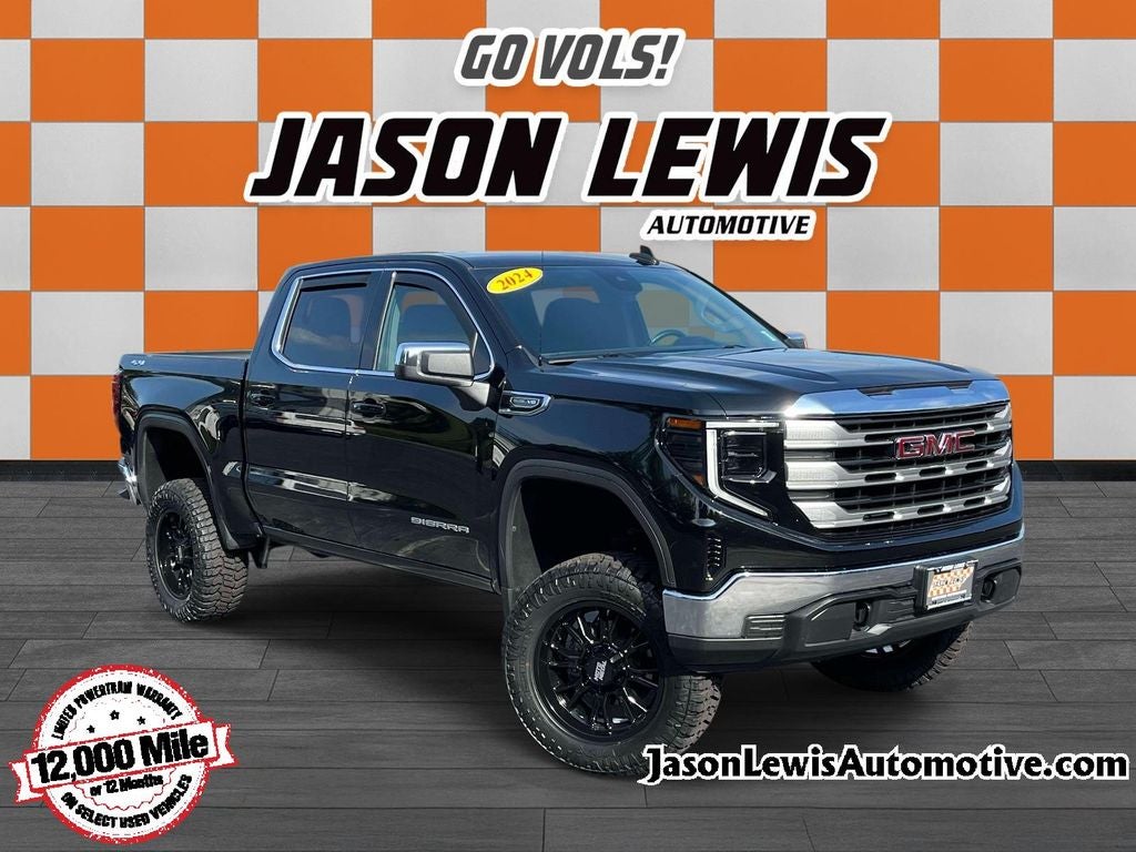 2024 GMC Sierra 1500 SLE in Onyx Black — front three-quarter view