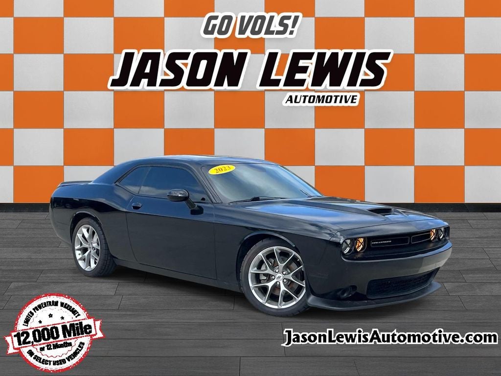 2023 Dodge Challenger GT in Pitch Black Clearcoat — front three-quarter view