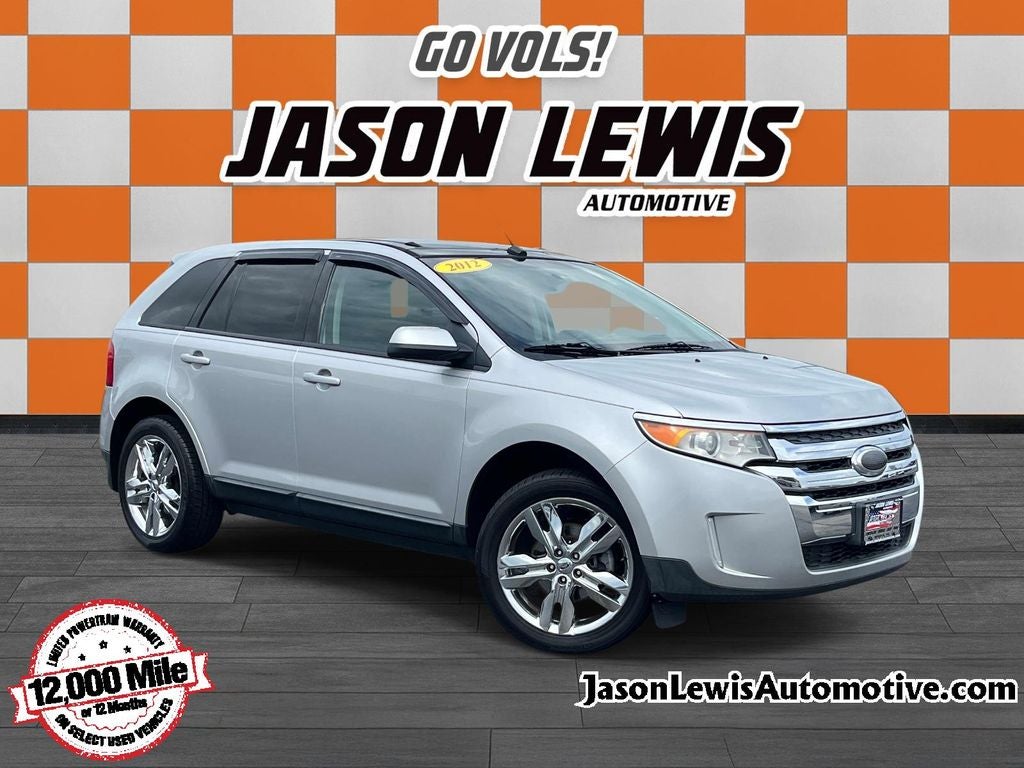 2012 Ford Edge SEL in Ingot Silver — front three-quarter view