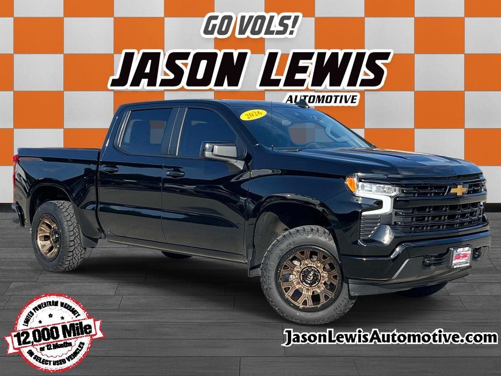 2026 Chevrolet Silverado 1500 LT LT1 in Black — front three-quarter view