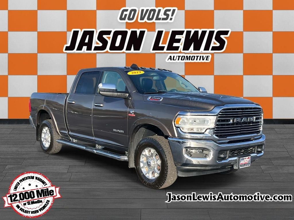 2019 RAM 3500 Laramie in Brown Metallic — front three-quarter view