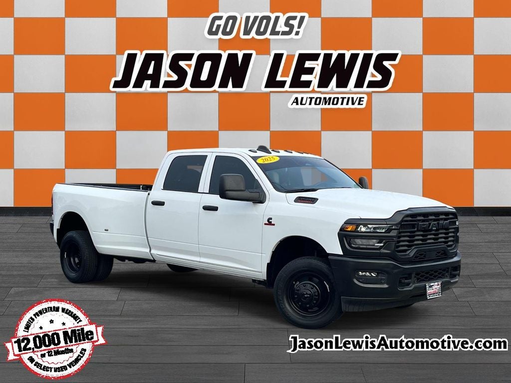 2025 RAM 3500 Tradesman in Bright White Clearcoat — front three-quarter view