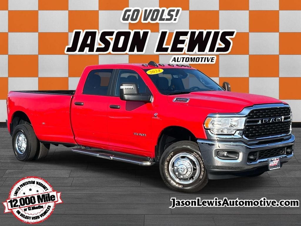 2024 RAM 3500 Big Horn in Flame Red Clearcoat — front three-quarter view