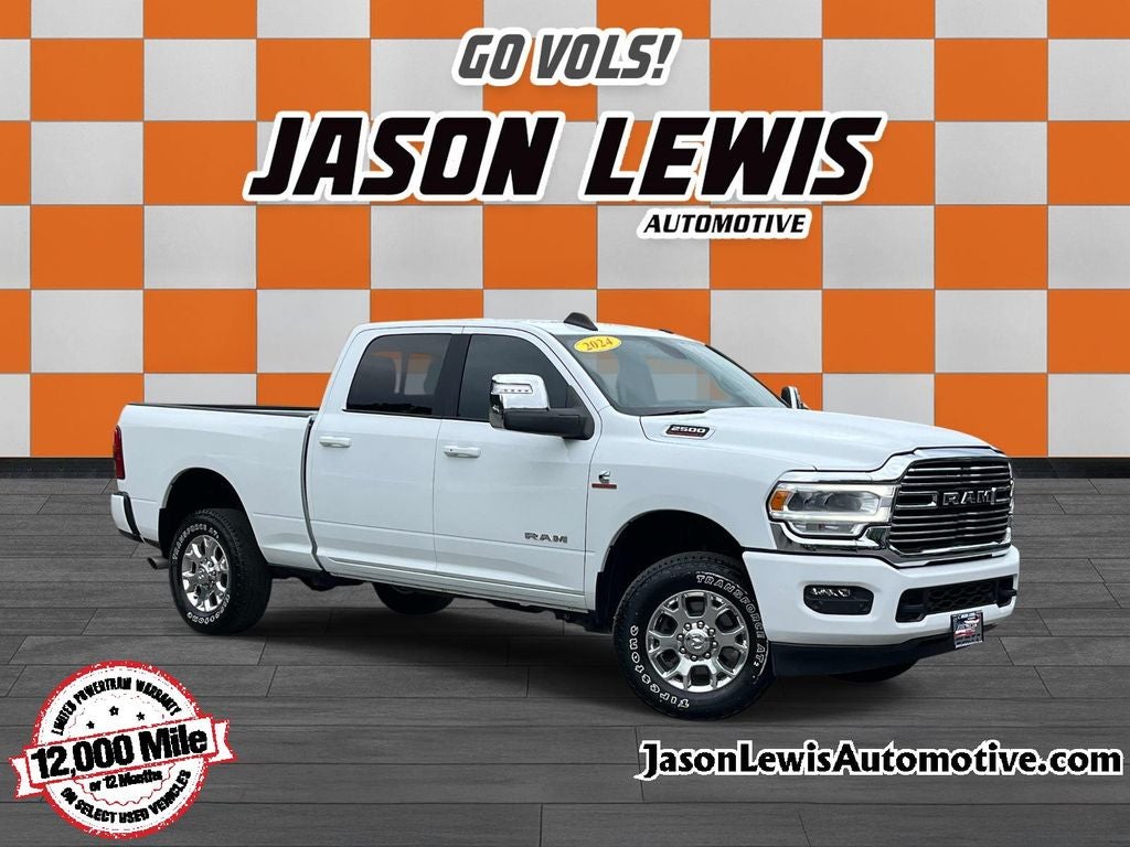 2024 RAM 2500 Laramie in Bright White Clearcoat — front three-quarter view