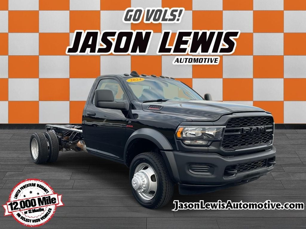 2024 RAM 5500HD Tradesman in Diamond Black — front three-quarter view