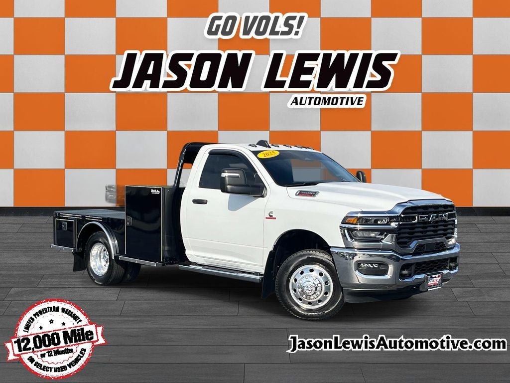 2025 RAM 3500 Tradesman in Bright White Clearcoat — front three-quarter view