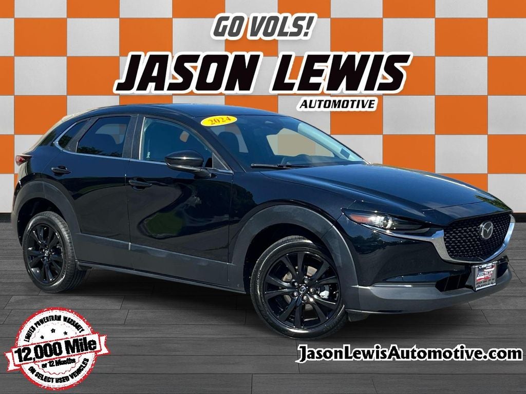 2024 Mazda Mazda CX-30 2.5 S Select Sport in Jet Black — front three-quarter view