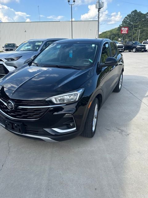 2022 Buick Encore GX Preferred in Ebony Twilight Metallic — front three-quarter view